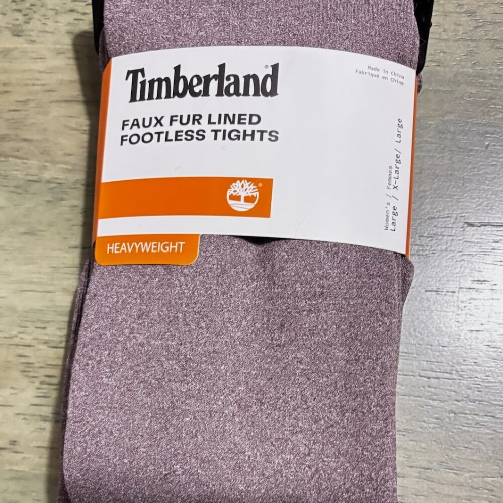 TIMBERLAND Faux Fur Lined.Footless Tights